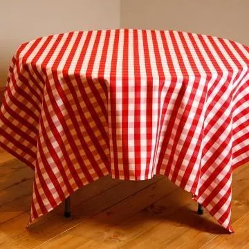 Rosso Gingham Topper Tablecloths