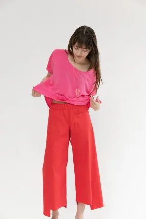 SALE Step Stitch Crop Pants V2 | Organic Cherry