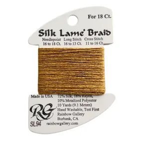 Silk Lame Braid: SL94 True Gold