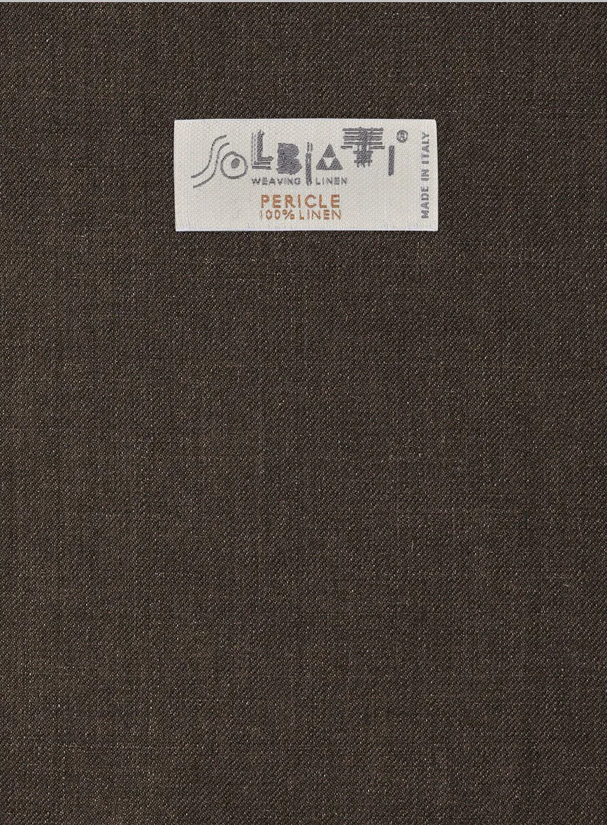Solbiati Pericle Dark Brown Linen Pants