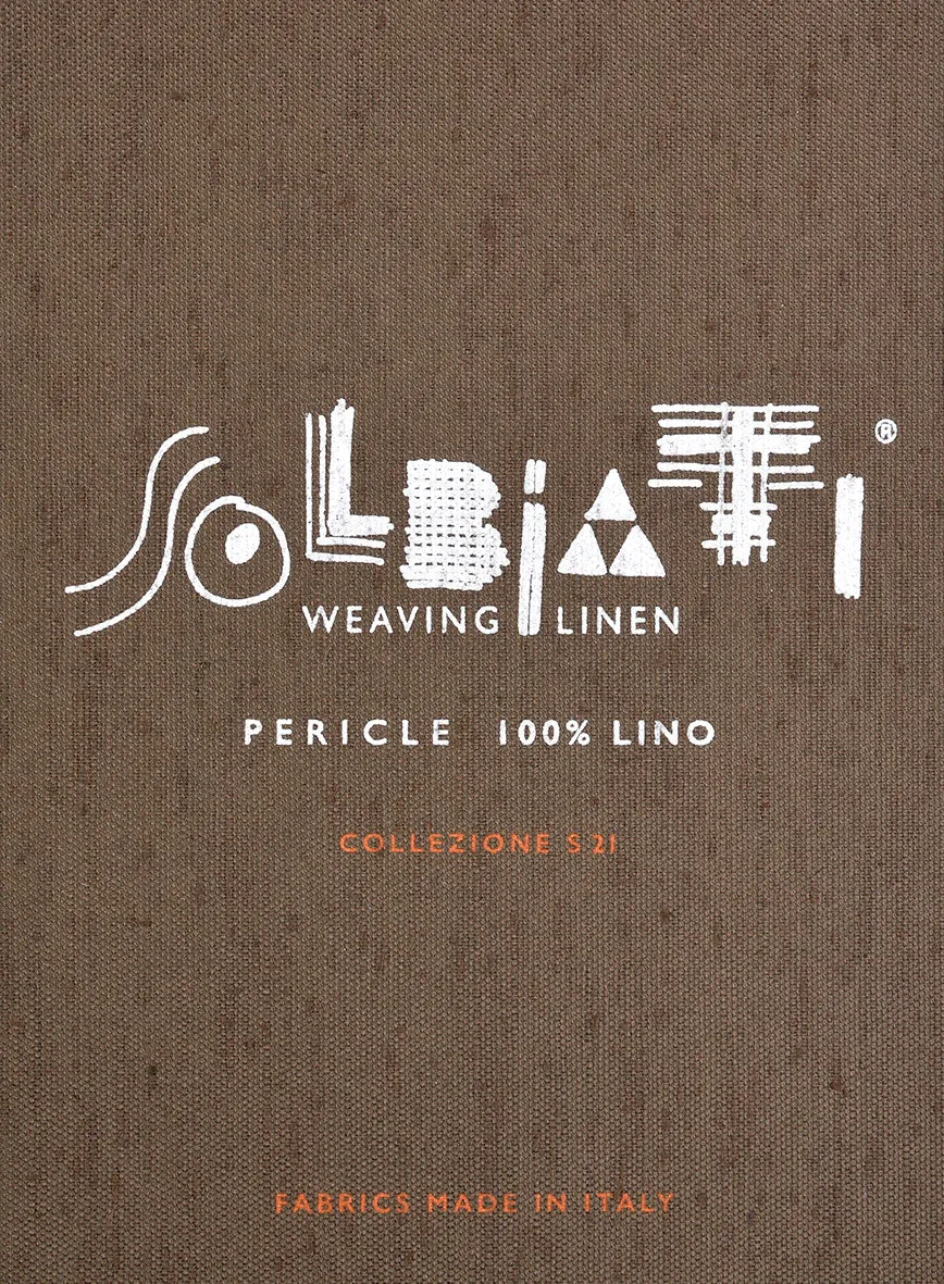 Solbiati Pericle Dark Brown Linen Pants
