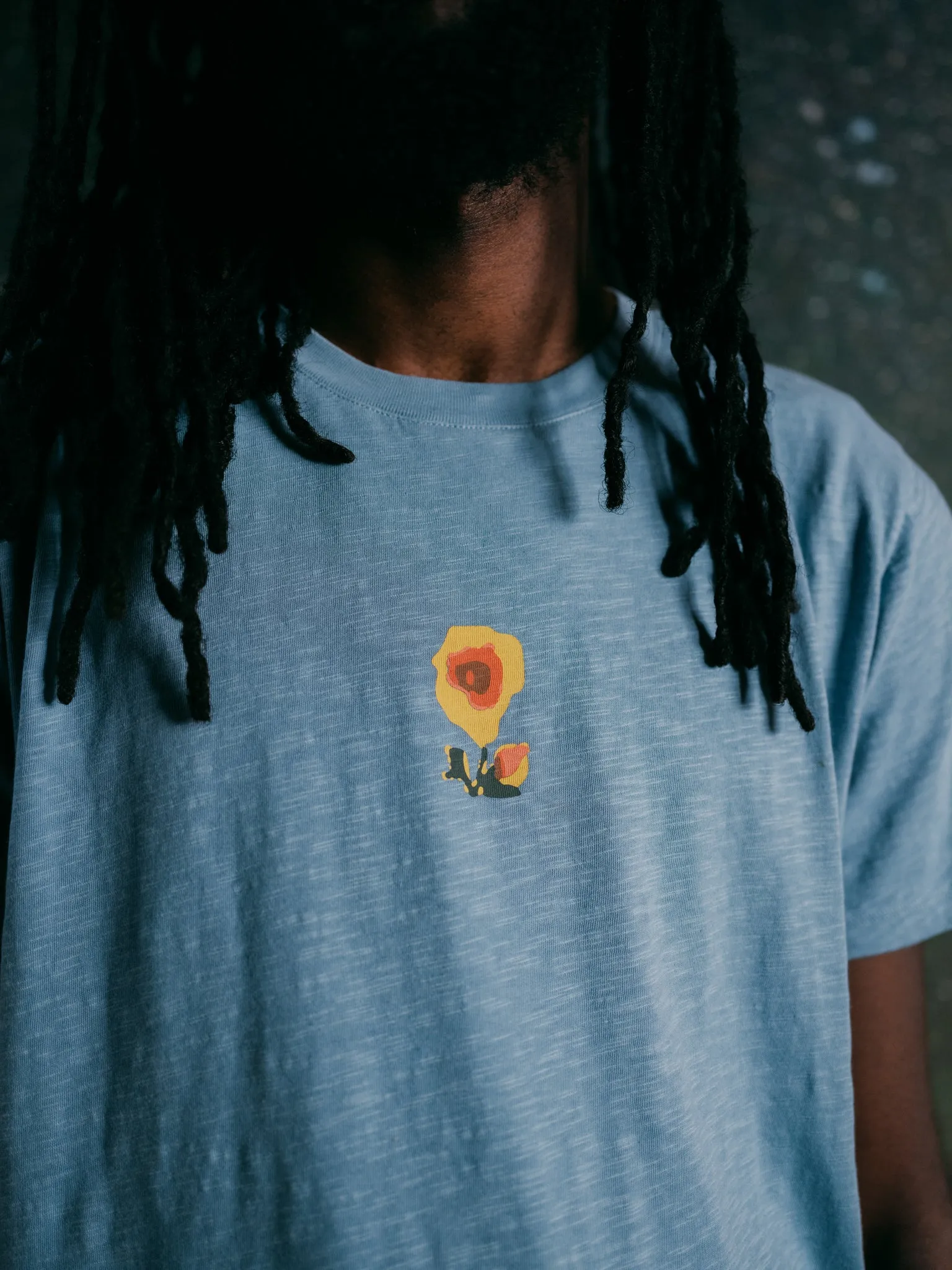 T-SHIRT GRAPHIC BLOOMING SKY BLUE