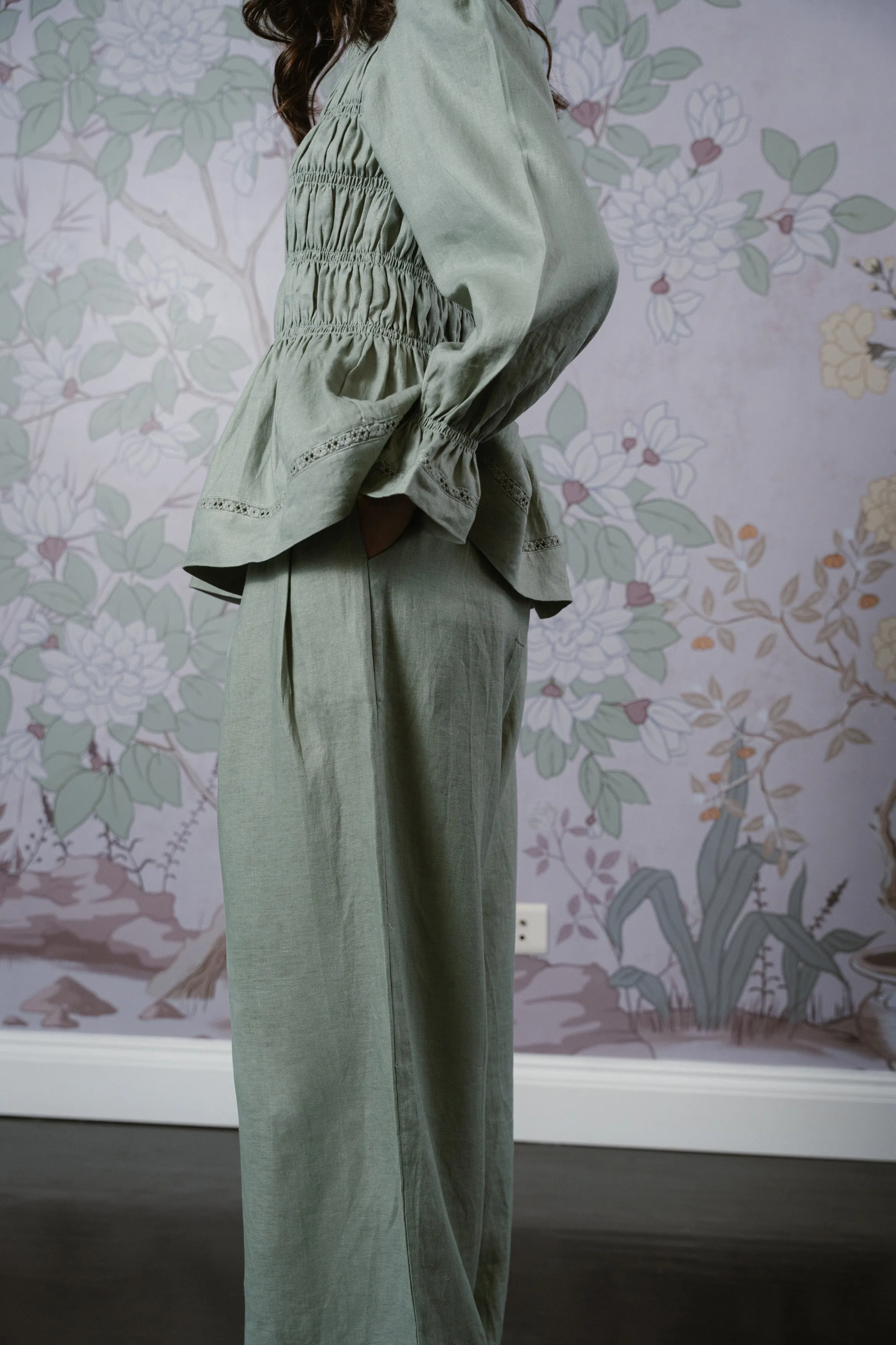 The Great Linen Trousers in Sage