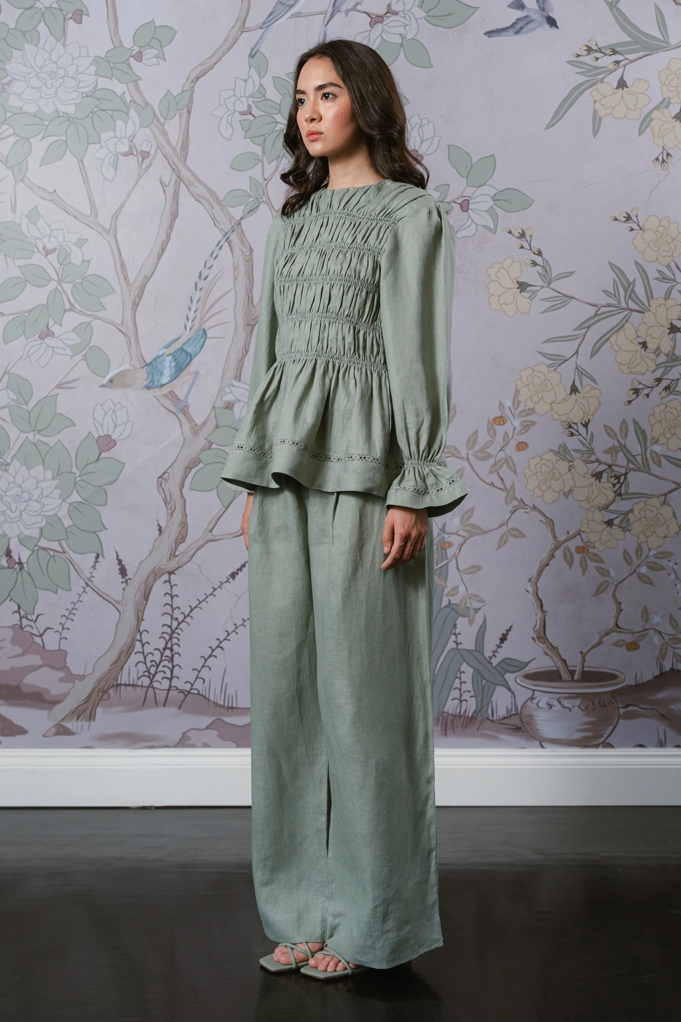 The Great Linen Trousers in Sage