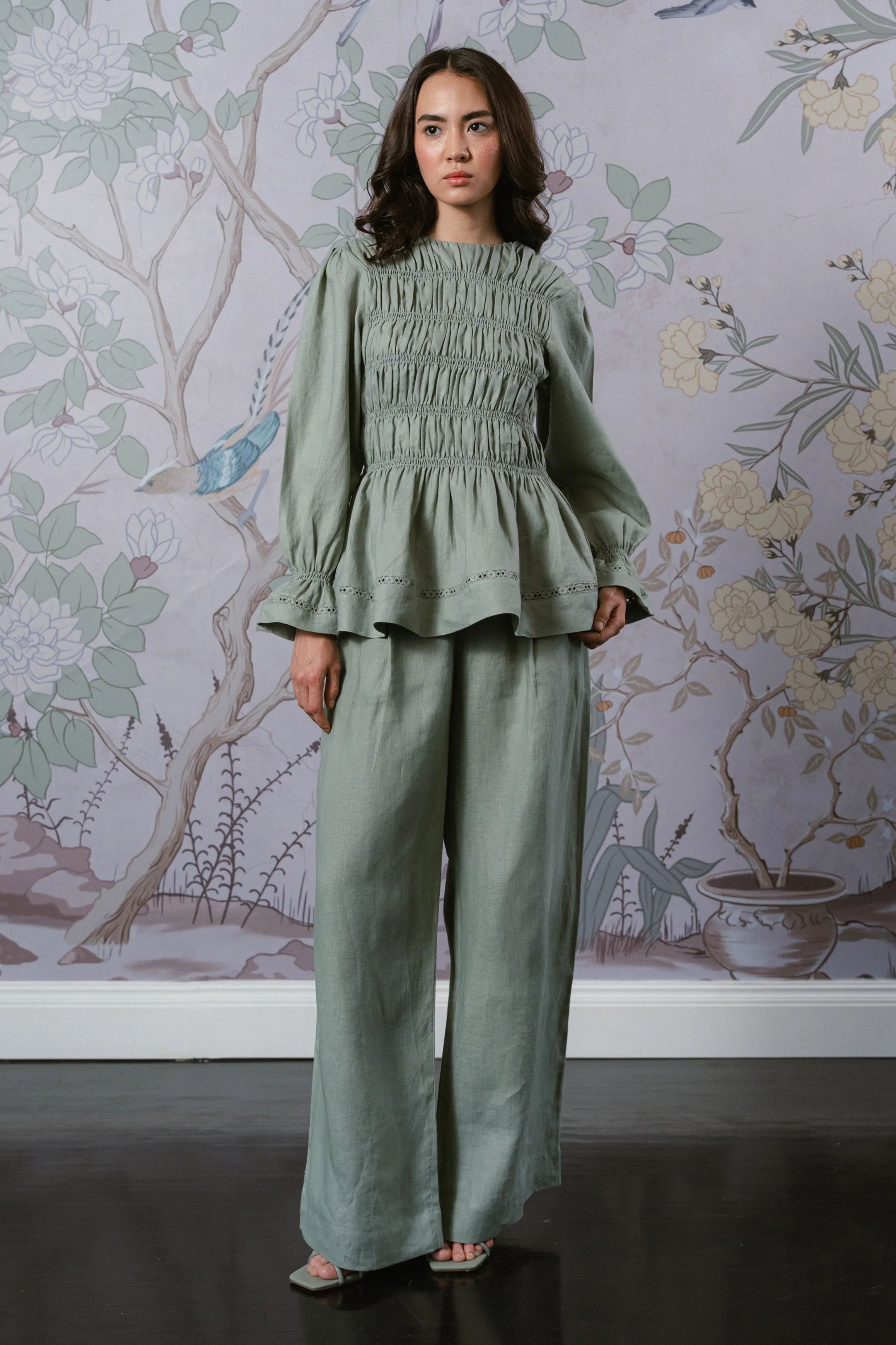 The Great Linen Trousers in Sage